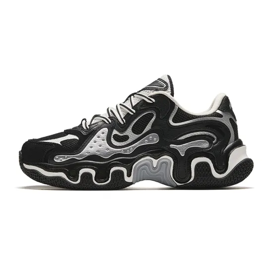 ANTA Chunky Sneakers Women's Low-Top Basic Black/Silver