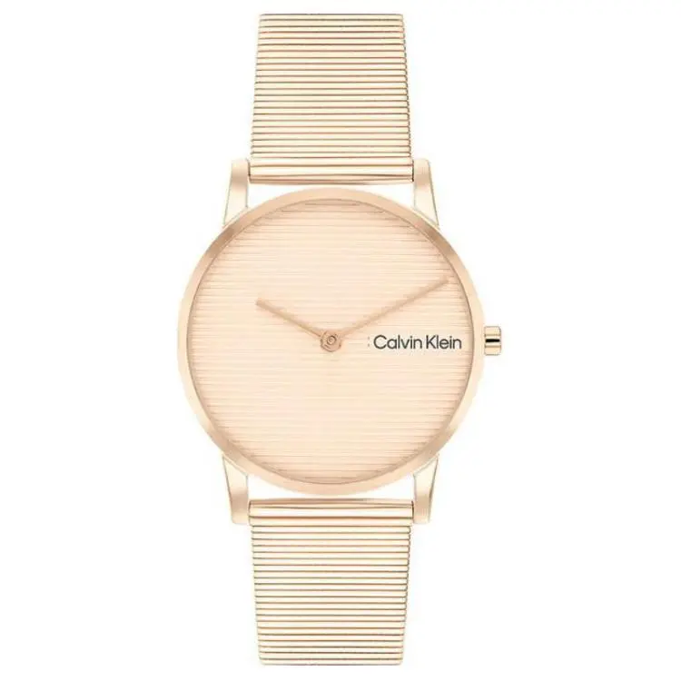 CALVIN KLEIN Wrist Watches Quartz Movement Steel Strap 30mm Rose Gold Watch Dial Women's Watch 30m Water Resistant