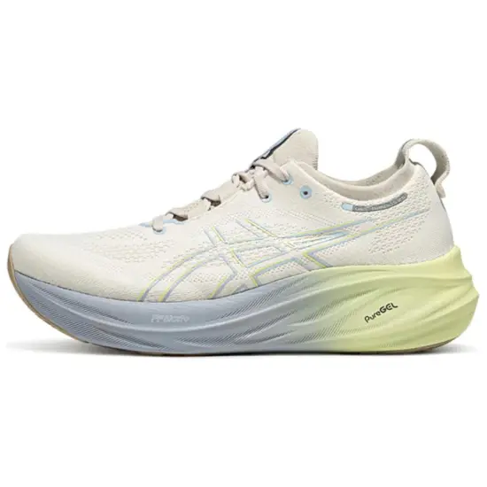 Asics GEL-NIMBUS 26 Running Shoes Men Low-Top Beige Blue