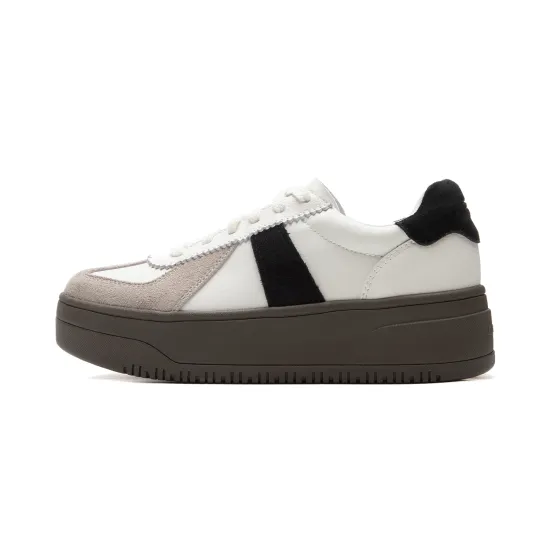 LINING Cheese 2.0 German Training Skateboard Shoes Women's Low-Top White Black