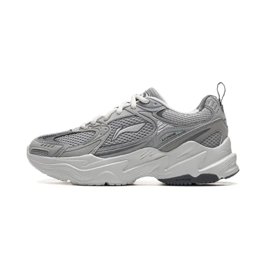 LiNing Meteor 2K Cushioning Slip Resistant And Abrasion Resistant Low Top Running Shoes Women's Gray