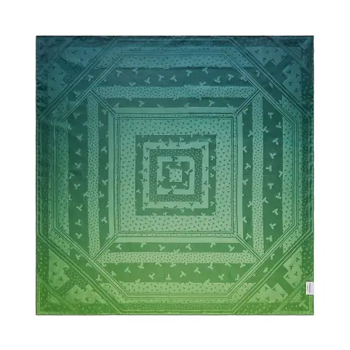 TIFFANY & CO. Silk Scarves Unisex Green