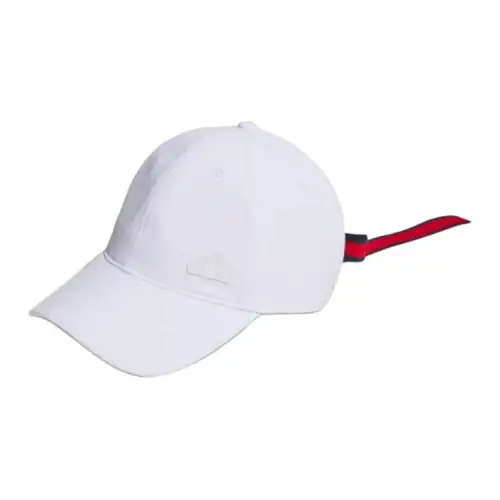 Adidas Elastane Plain Weave Baseball Caps Women's White