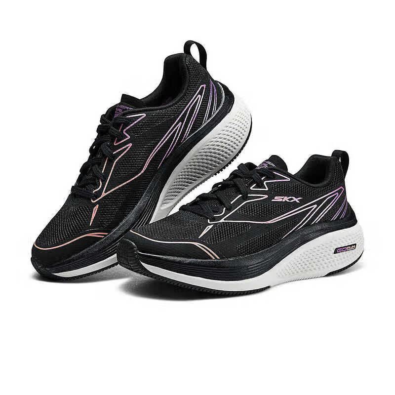 Skechers GO RUN Elevate 2.0 Breathable Support Rebound Low top Running Shoes Women’s Black Purple