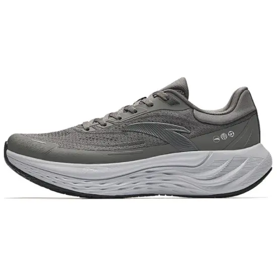 ANTA Travel Step Running Shoes Men Low-Top Obsidian Gray