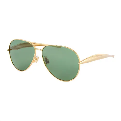 Bottega Veneta Acetate Aviator Sunglasses Men's Gold/Silver