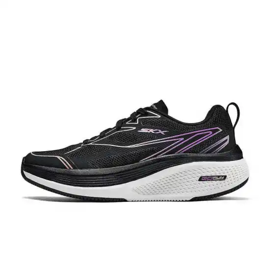 Skechers WOMEN'S GO Series Breathable Support Rebound Low-Top Casual Running Shoes Women's Black Purple