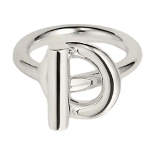 HERMES Echappee Sterling Silver Rings Women's Silver