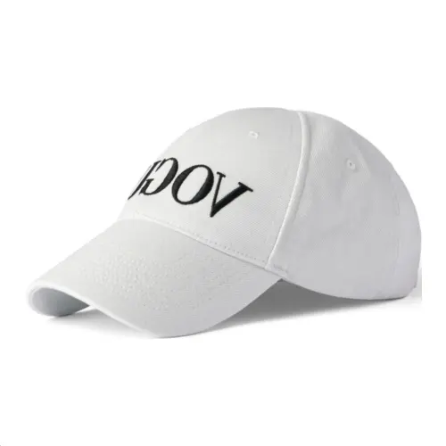 Balenciaga Brand Logo Cotton Baseball Caps Women's White