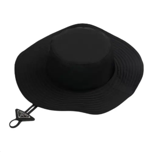 PRADA Fabric Bucket Hats Men's Black