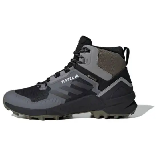 Adidas Swift R3 Hiking / Trekking Shoes Men Mid-Top Core Black/Carbon/Charcoal Solid Gray