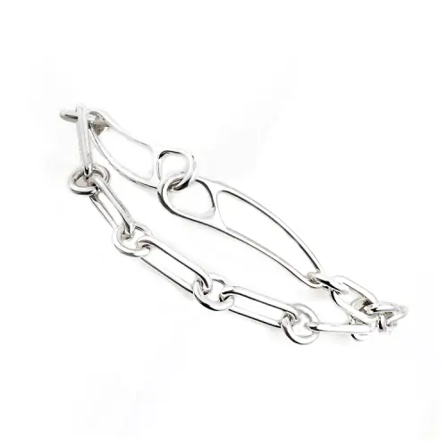 HERMES 925 Sterling Silver Bracelets Women's Silver