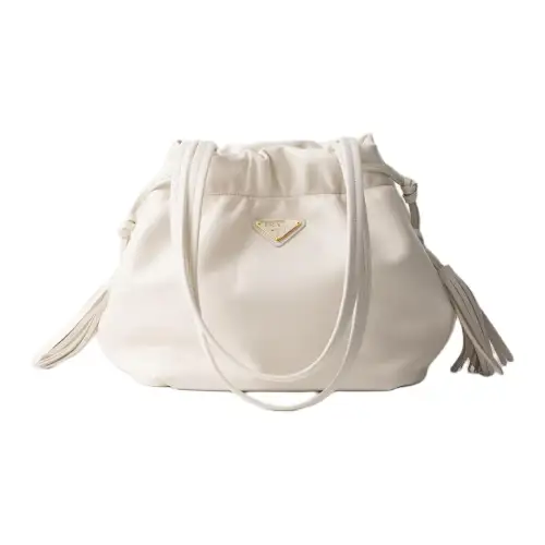 PRADA Leather Handbag, Shoulder Bag Women's White