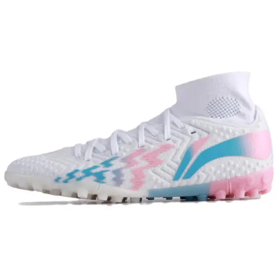 LINING Shadows Soccer Shoes Men High-Top Cotton Candy