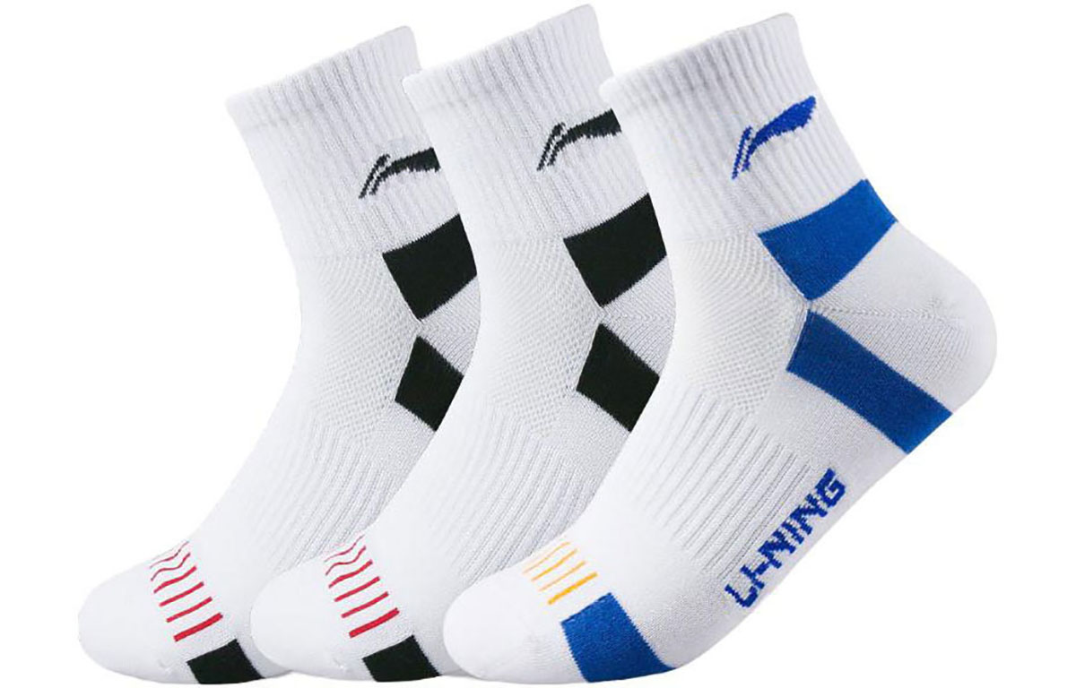 Li Ning Crew Socks Unisex 3 Pack