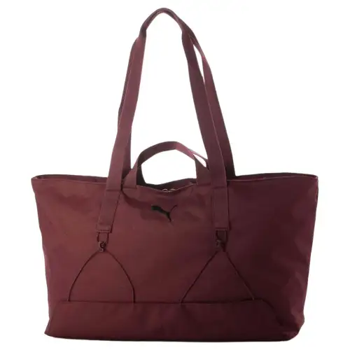 PUMA Nylon Tote Bag, Shopping Bag, Shoulder Bag, Handbag Women's Burgundy