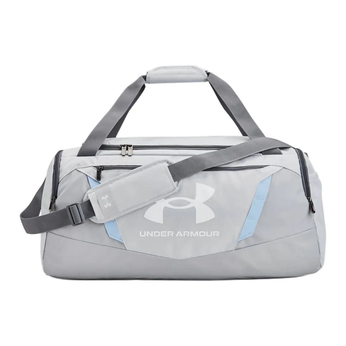 Under Armour Polyester Shoulder Bag, Crossbody Bag, Handbag, Travel Bag 58L Men's Halo Gray & Modern Gray & White