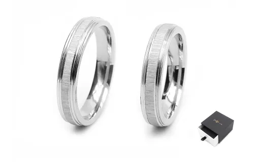 DAP Titanium Steel Rings Unisex Silver