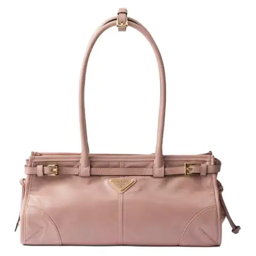 PRADA Bonnie Cow Leather One Shoulder Handbag Medium Women's Lily Of The Valley
