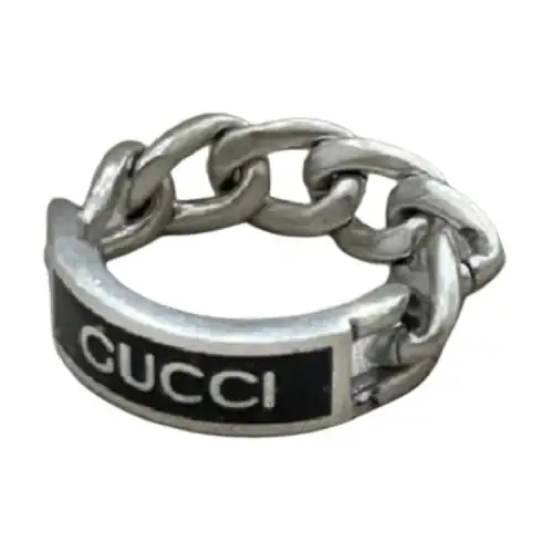GUCCI 925 Sterling Silver Rings Unisex Silver