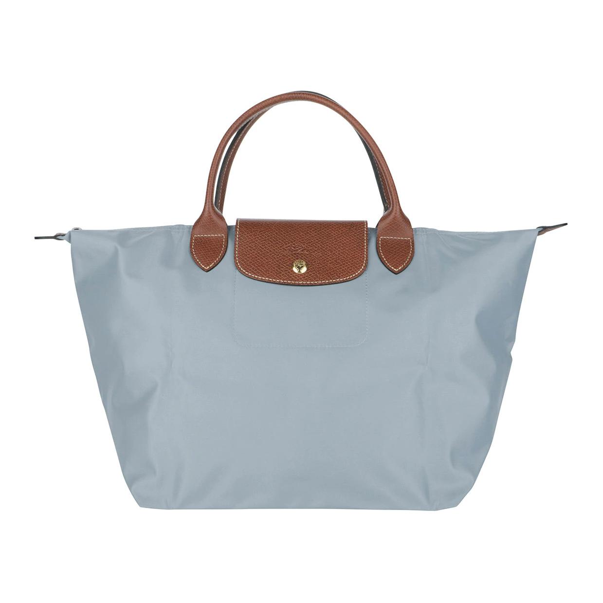 LONGCHAMP Longchamp Le Pliage ORIGINA 30 Short-handle snap-zip closure Polyamide canvas with cowhide trim Dumpling bag handbag Medium Women's Steel Gray