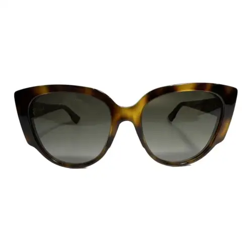 DIOR Acetate Irregular Shape Sunglasses Women's Tortoiseshell