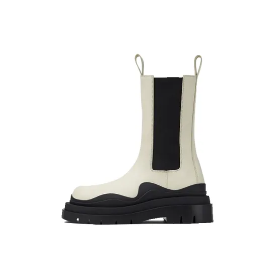 Bottega Veneta Tire Chelsea Boots Women's White
