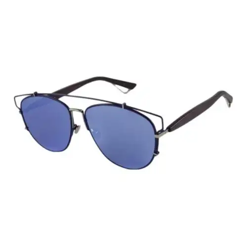 DIOR Metal Irregular Shape Sunglasses Women's Black