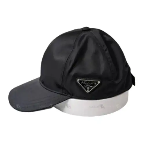 PRADA Recycled Polyamide Baseball Caps Men's Black
