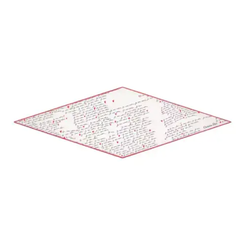 DIOR Mulberry Silk Scarves Women's White Limited