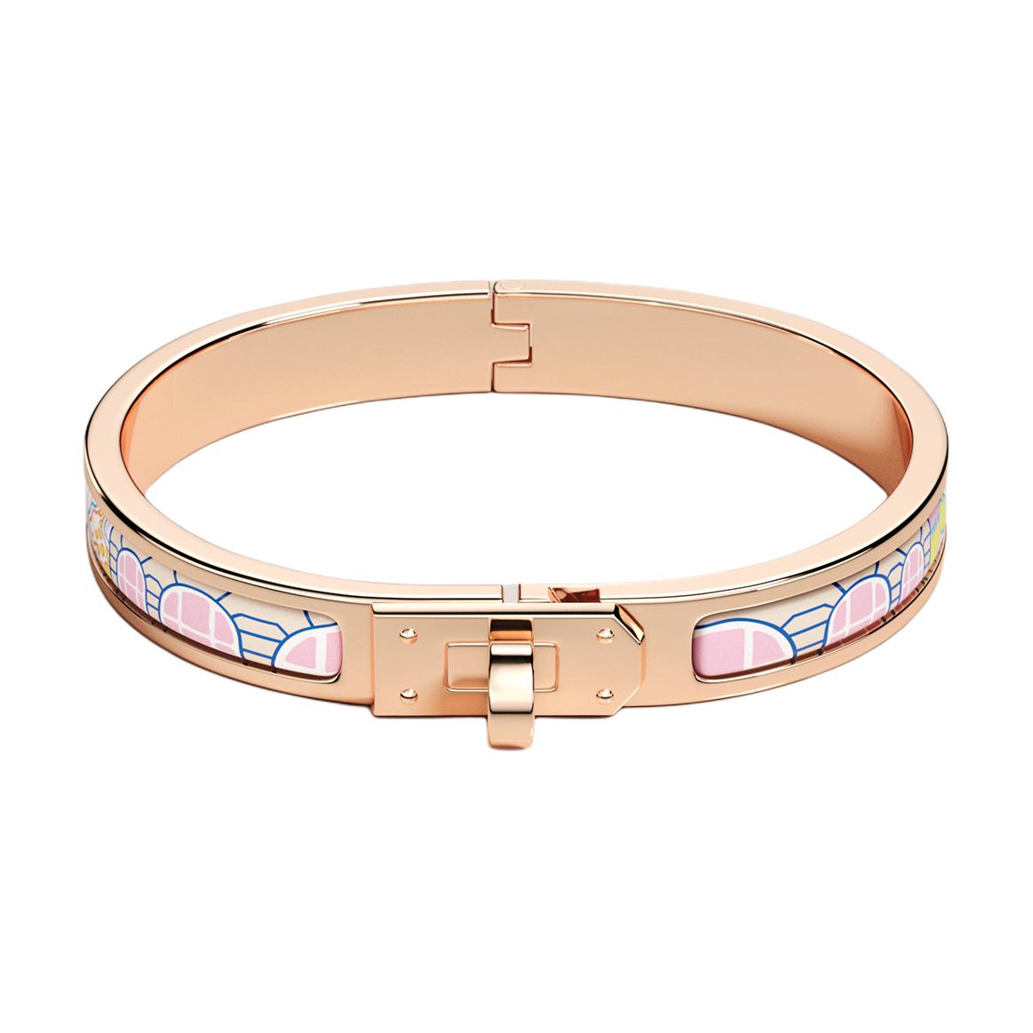 HERMES Mini Clic Kelly Faubourg City Wristbands Women's Gold