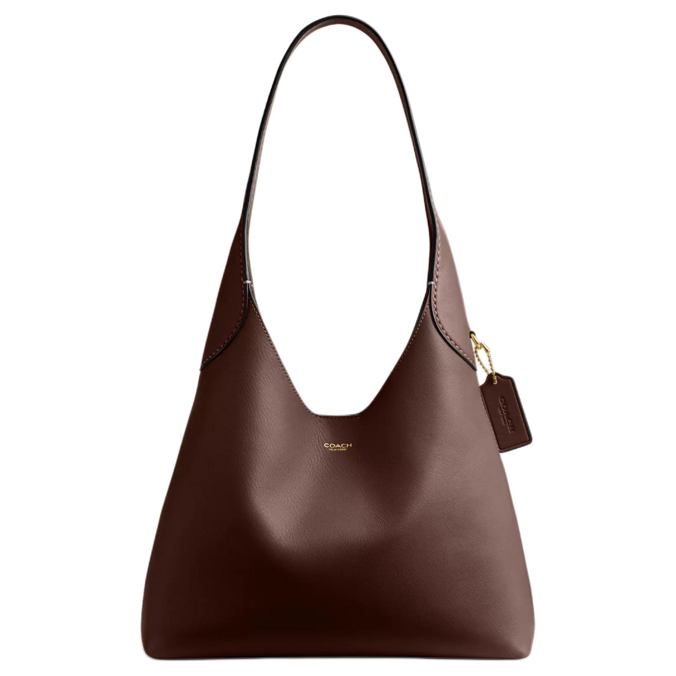 Женская сумка COACH Brooklyn 28 (коричневая в подарочной коробке)