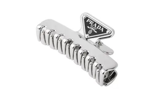 PRADA Logo Plaque Hair Clip
