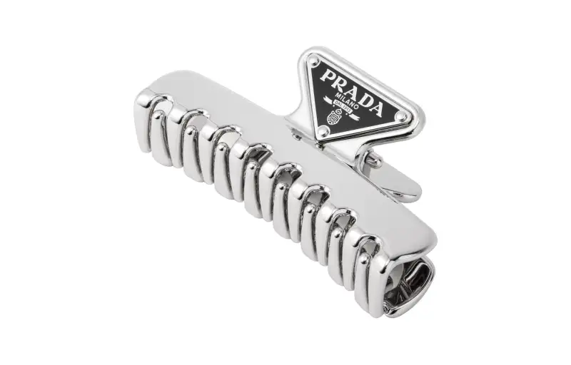 PRADA Logo Plaque Hair Clip