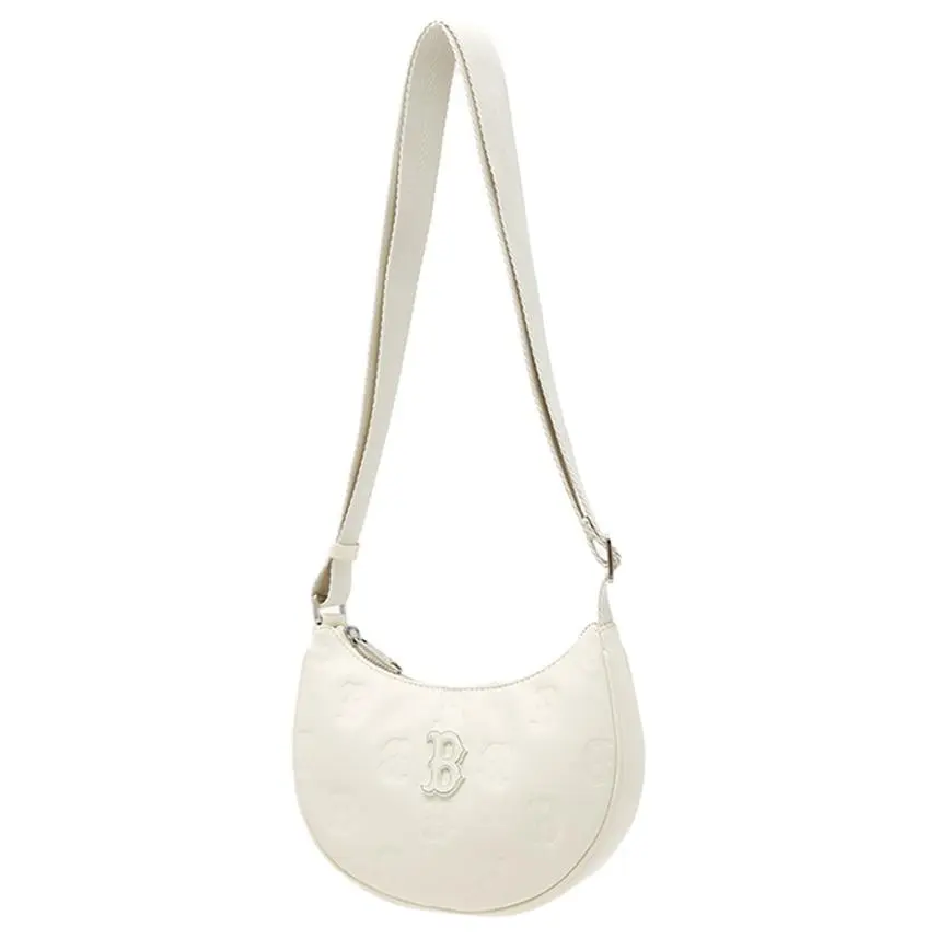 MLB Artificial Leather Crossbody Bag, Shoulder Bag Regular Unisex Dark Cream