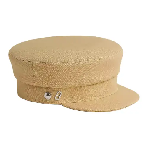 HERMES Giulietta Seashell Cotton Berets Women's Beige