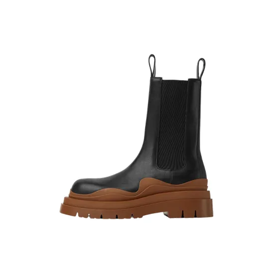 Bottega Veneta Tire Chelsea Boots Men Black