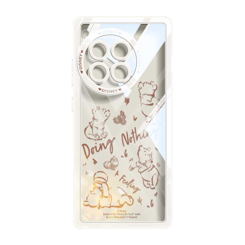 Disney Disney silicone material Winnie the Pooh series creative design all-inclusive anti-fall transparent high-end Japanese and Korean light luxury high-looking mobile phone case suitable for ONEPLUS OnePlus ace3/pro cartoon animation