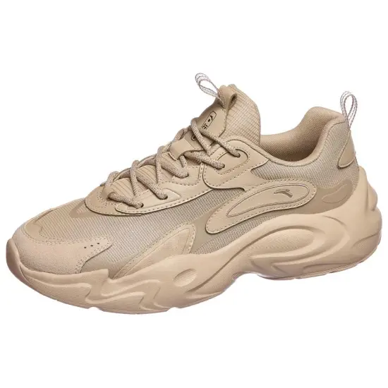 ANTA Life Collection Chunky Sneakers Men Low-Top Natural Wood Color