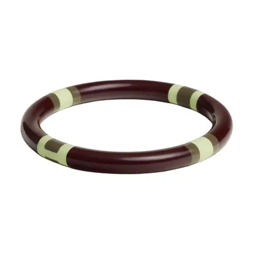 HERMES Artificial Jewelry Bangles Women's Brown