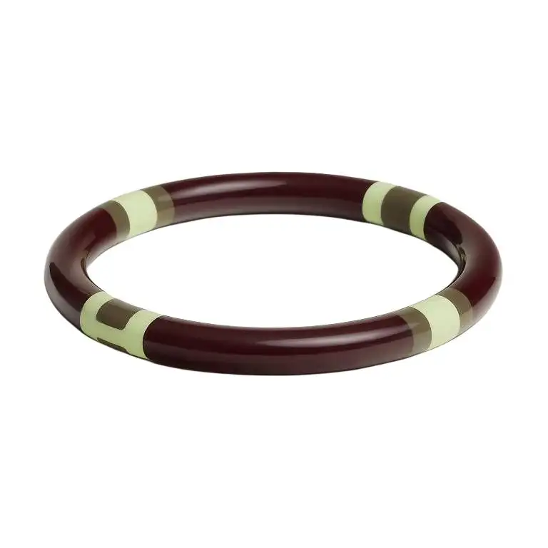 HERMES Artificial Jewelry Bangles Women's Brown