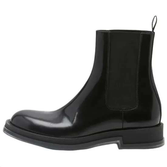 Alexander McQueen Round-Toe Ankle Boots