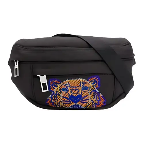 KENZO Classic Tiger Head Polyester Fanny Pack Men's Black
