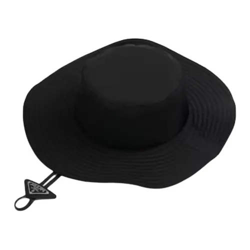 PRADA Recycled Nylon Bucket Hats Women's Black
