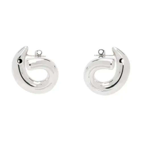 Bottega Veneta Brand Logo 925 Sterling Silver Earrings Women's Silver