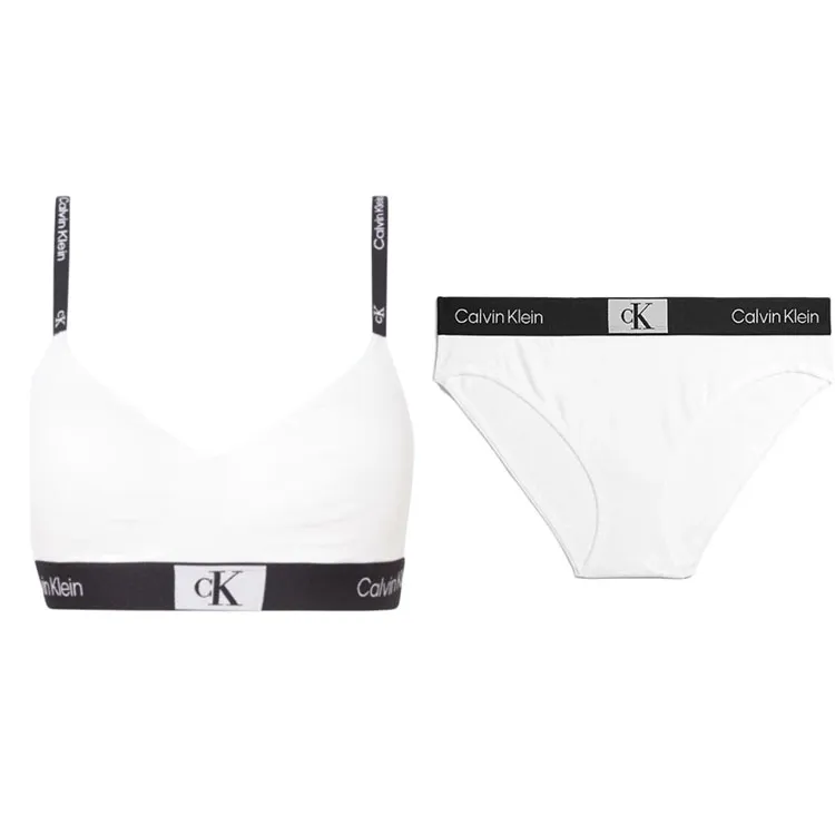 CALVIN KLEIN Modern Gravity Band Underwear Set Women's White