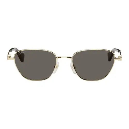 CARTIER Irregular Shape Sunglasses Women's Gold