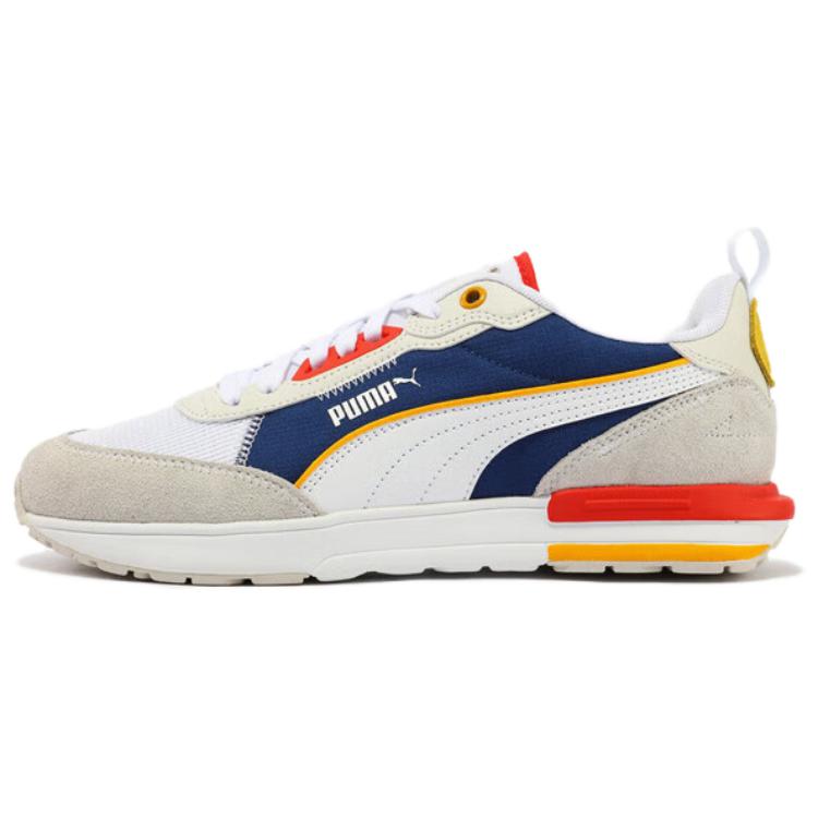 PUMA R22 Comfortable And Lightweight Abrasion Resistant Low top Casual Shoes Unisex White Blue