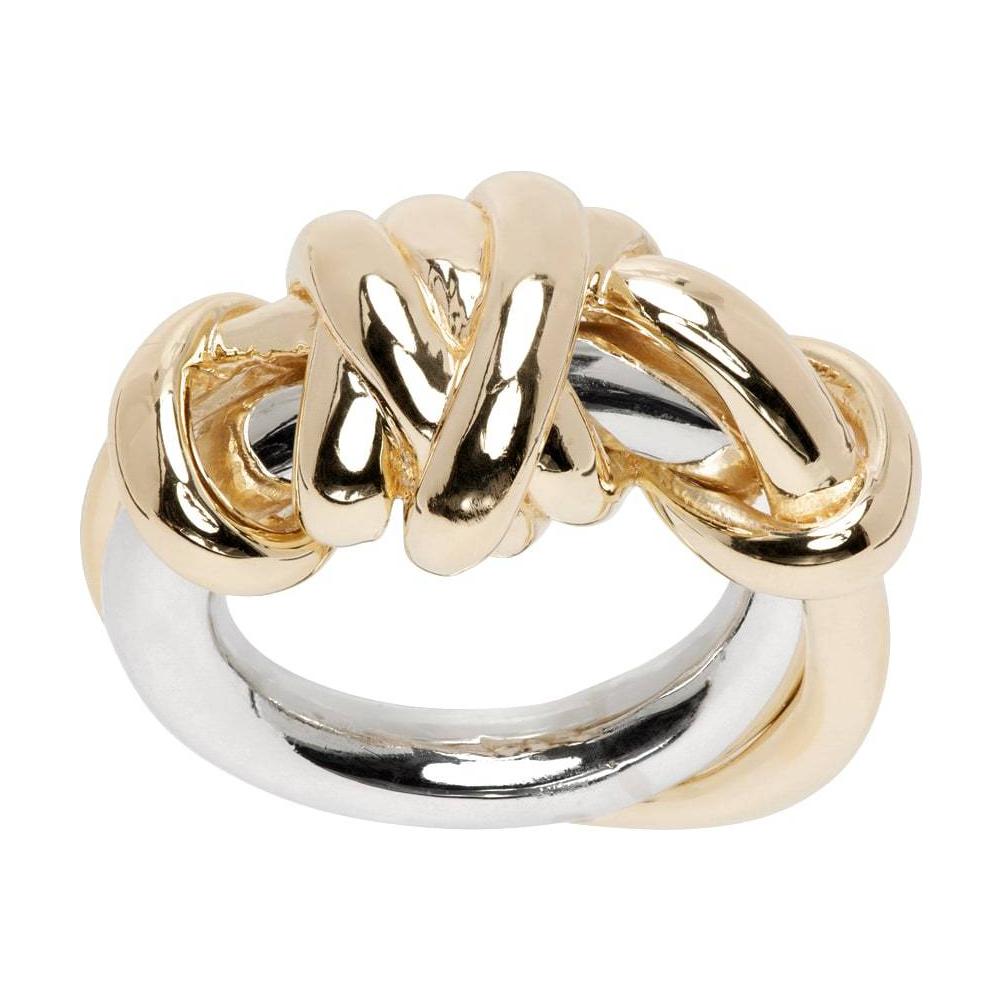 Bottega Veneta Brand Logo Sterling Silver Rings Women's Silver/Gold