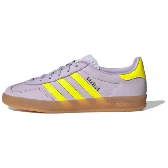Adidas Originals Gazelle Indoor Silver Dawn Solar Yellow Women's